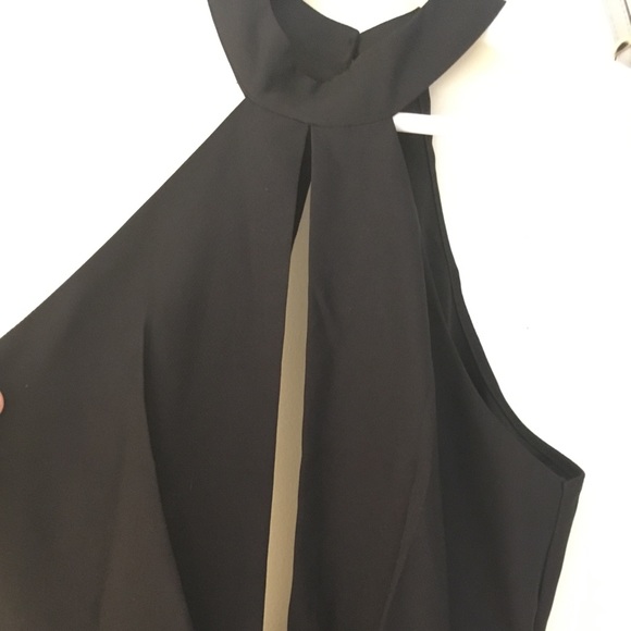 Front slit, part open back skater dress - Picture 3 of 5